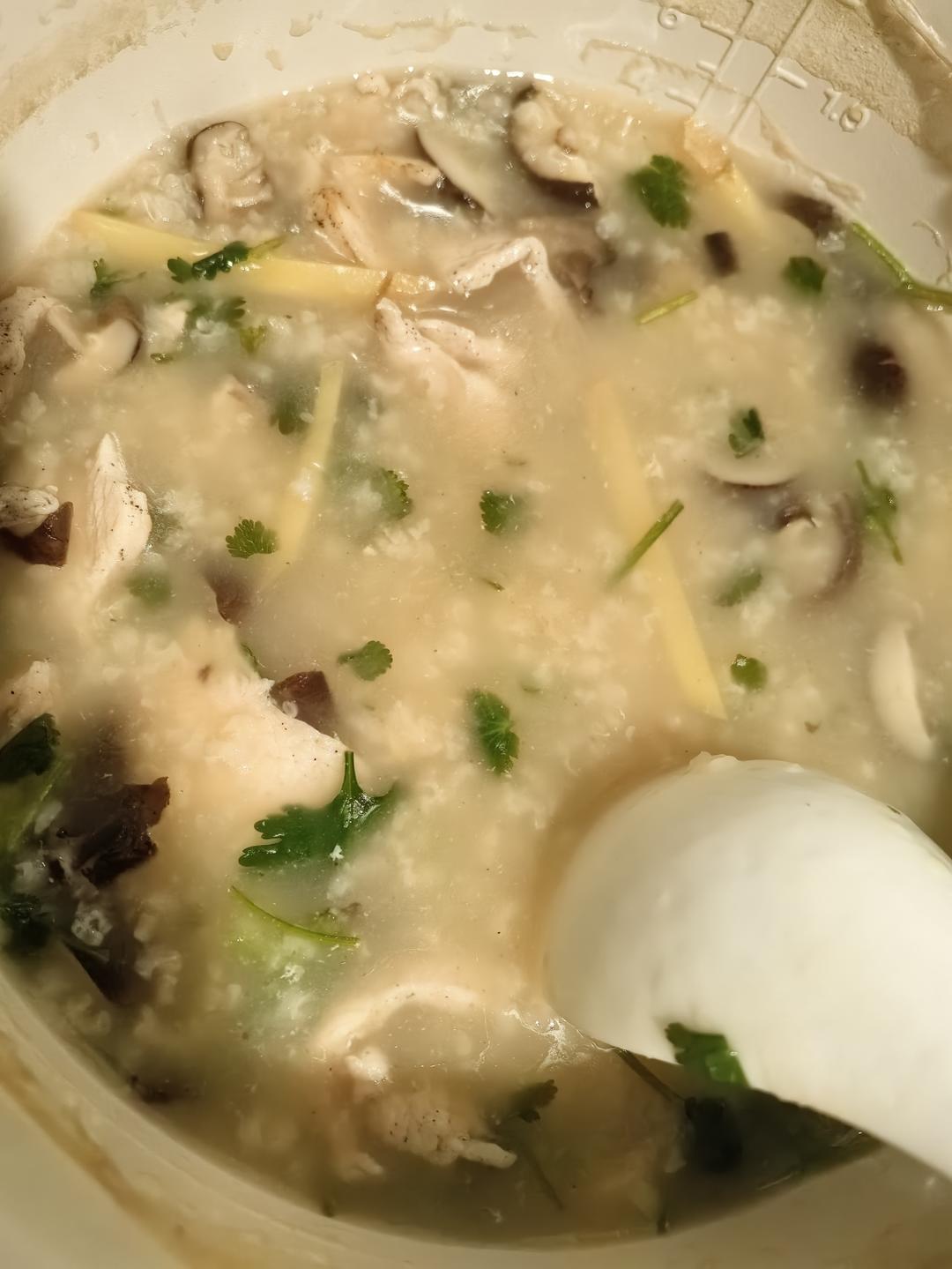 0失败香菇滑鸡粥