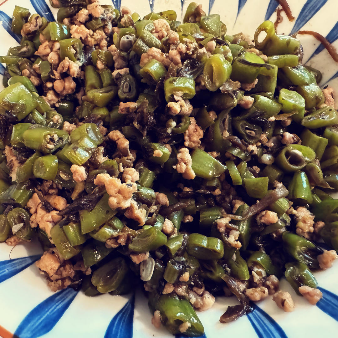 干煸榄菜肉末豆角