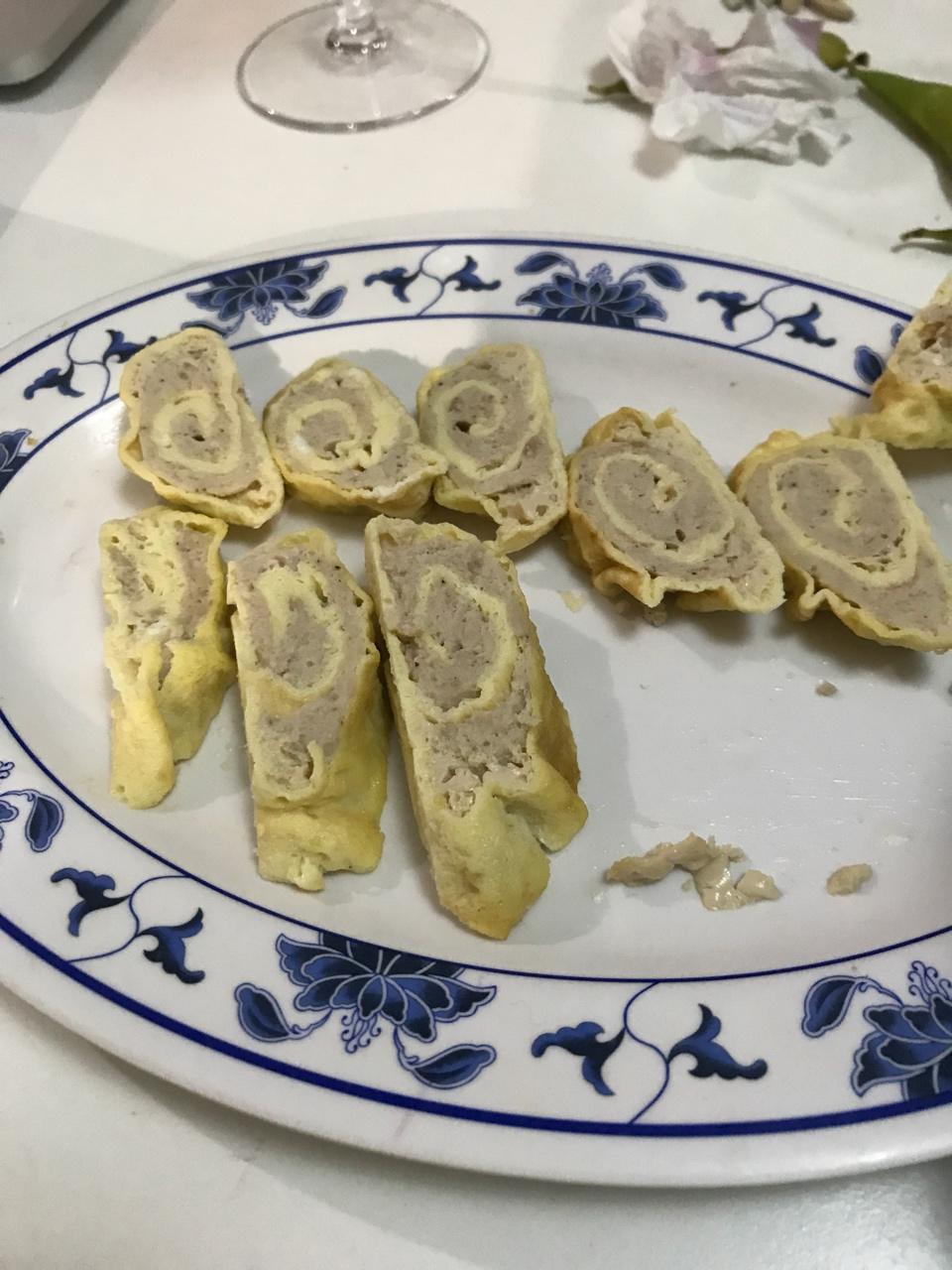 老爸的手艺---蒸肉蛋卷