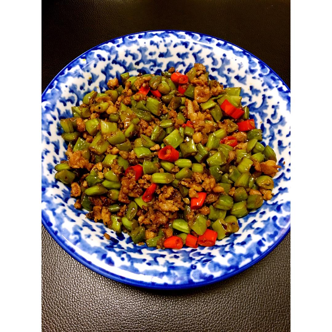肉沫豆角下饭菜