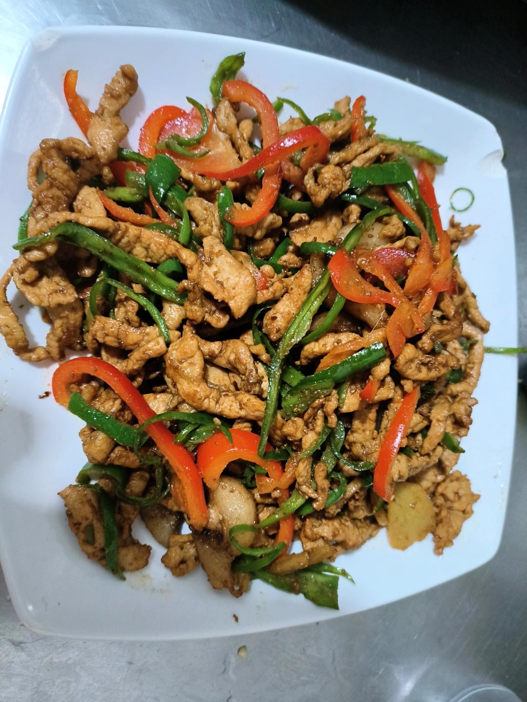 孜然青椒炒肉