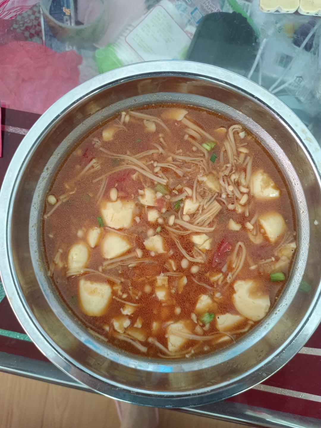 ㊙️减肥必吃‼️吸油吸脂‼️🍅番茄金针菇日本豆腐🤤