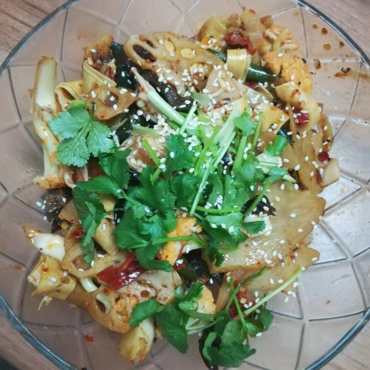 简单版全素干锅的做法