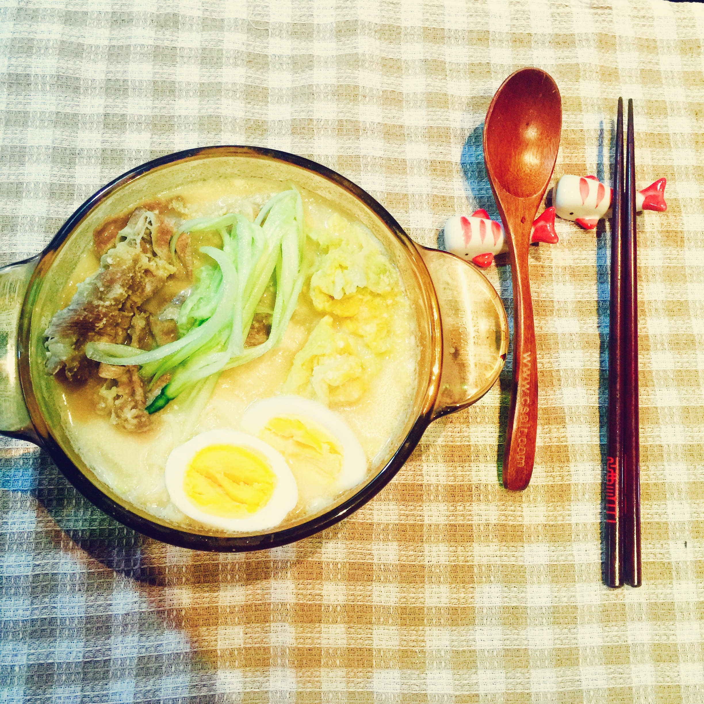 时蔬豆浆乌冬面