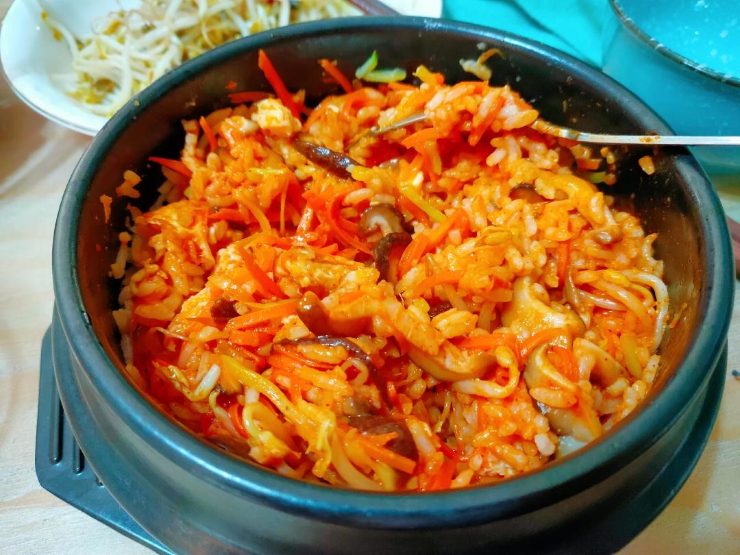 在家也可以做的石锅拌饭的做法 步骤7