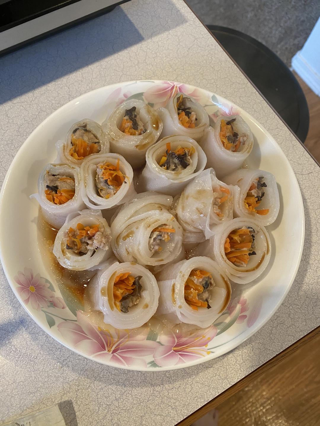 广式三丝蒸粉卷