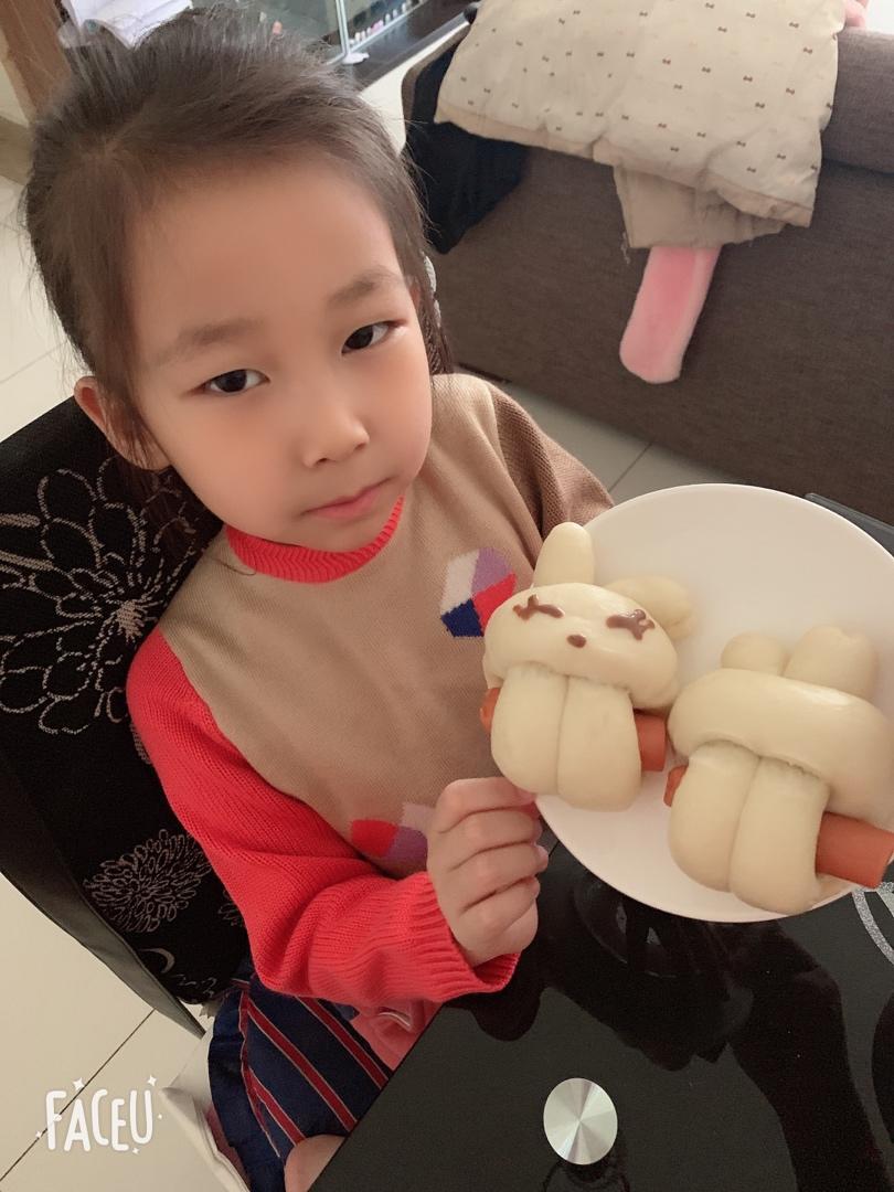 小兔子馒头(一次发酵)