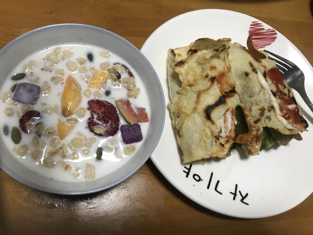 简单快手蔬菜鸡蛋煎饼