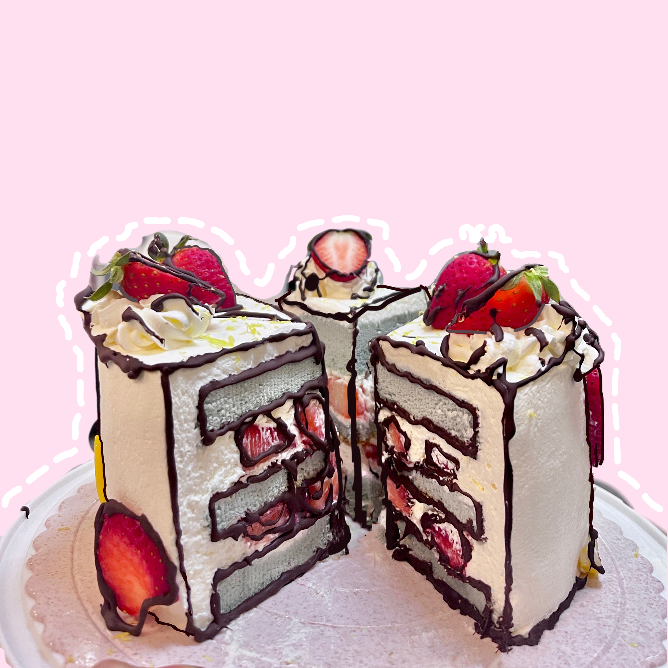 🍓二次元专属：漫画草莓蛋糕