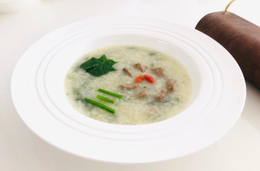 菠菜猪肝粥