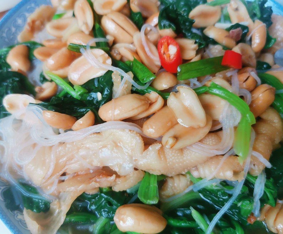 凉拌粉丝菠菜
