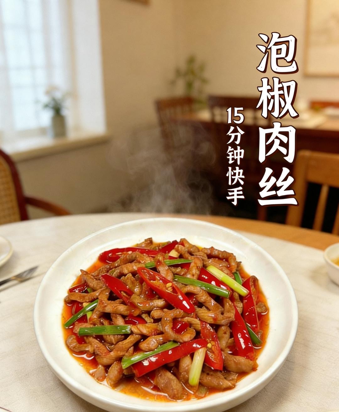 [15分钟]快手家常下饭菜泡椒肉丝