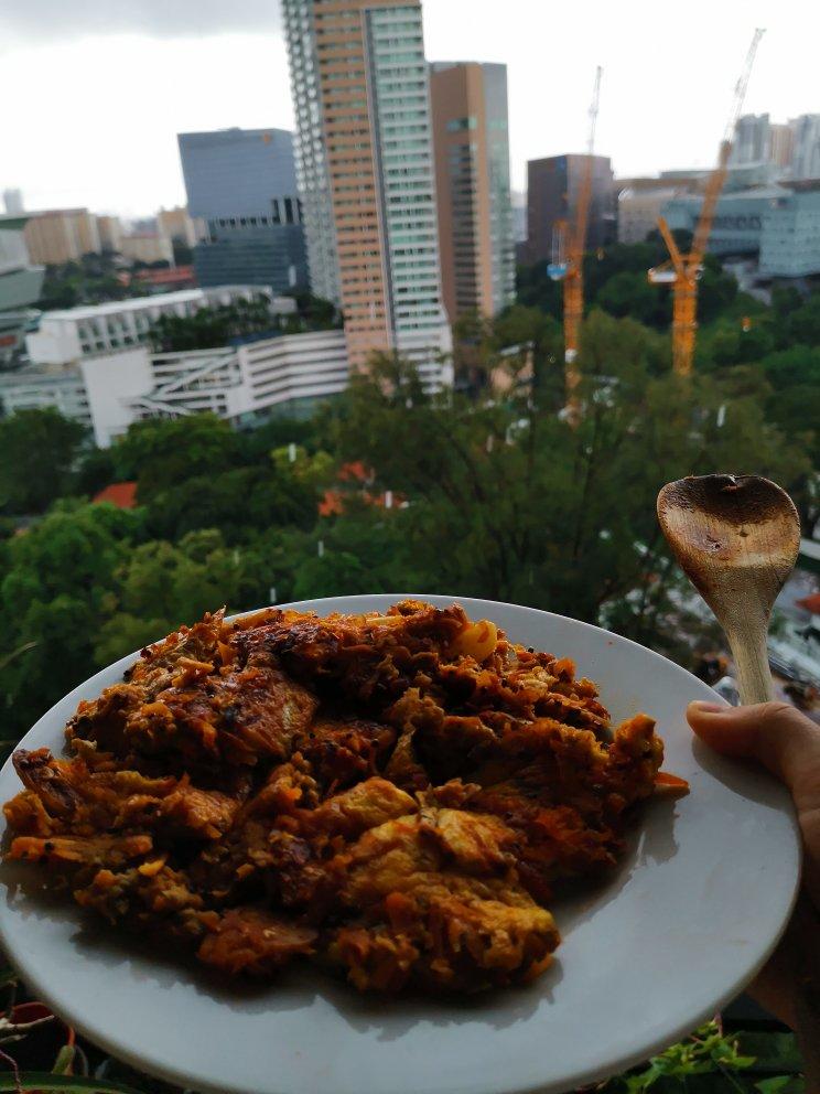 Green curry Omenlette