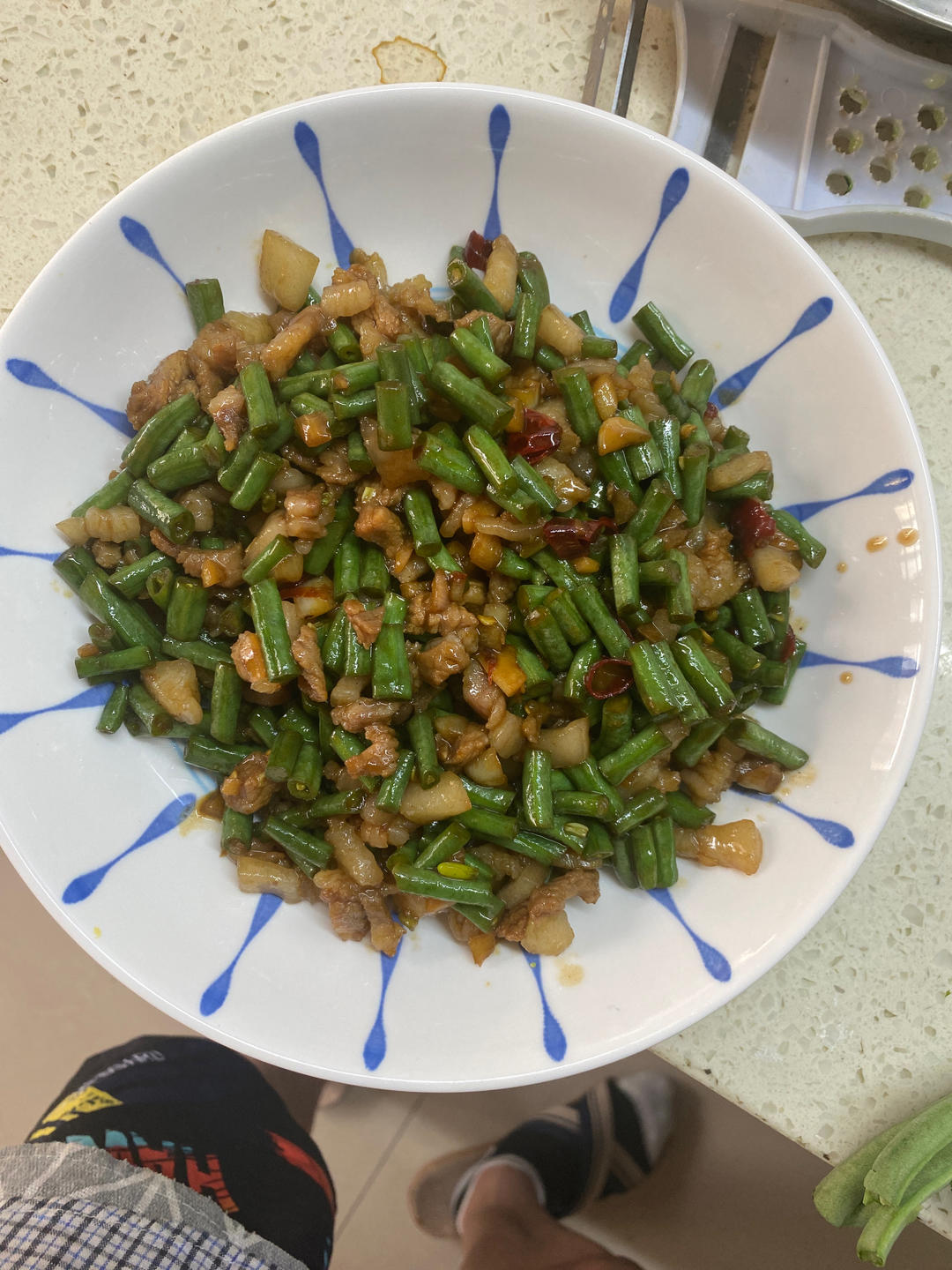 超简单的家常下饭菜猪肉末辣炒豆角