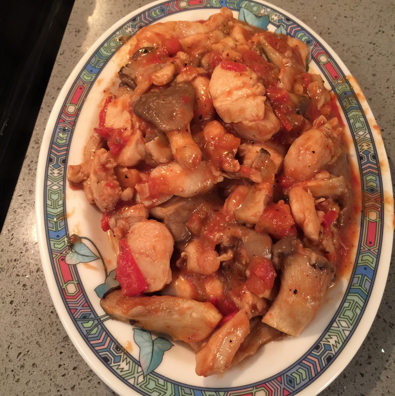 番茄蘑菇炒鸡胸肉