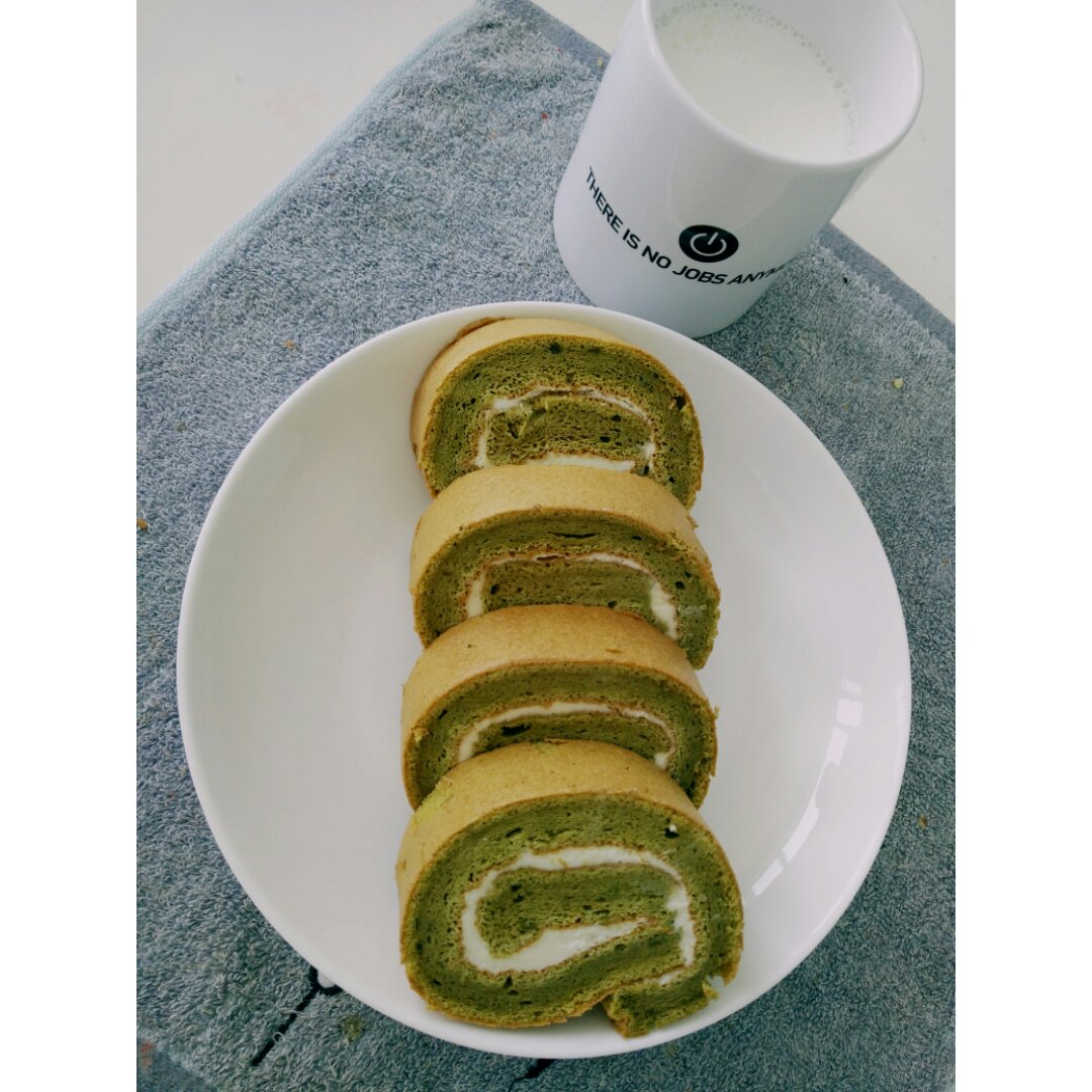 抹茶蜜豆蛋糕卷