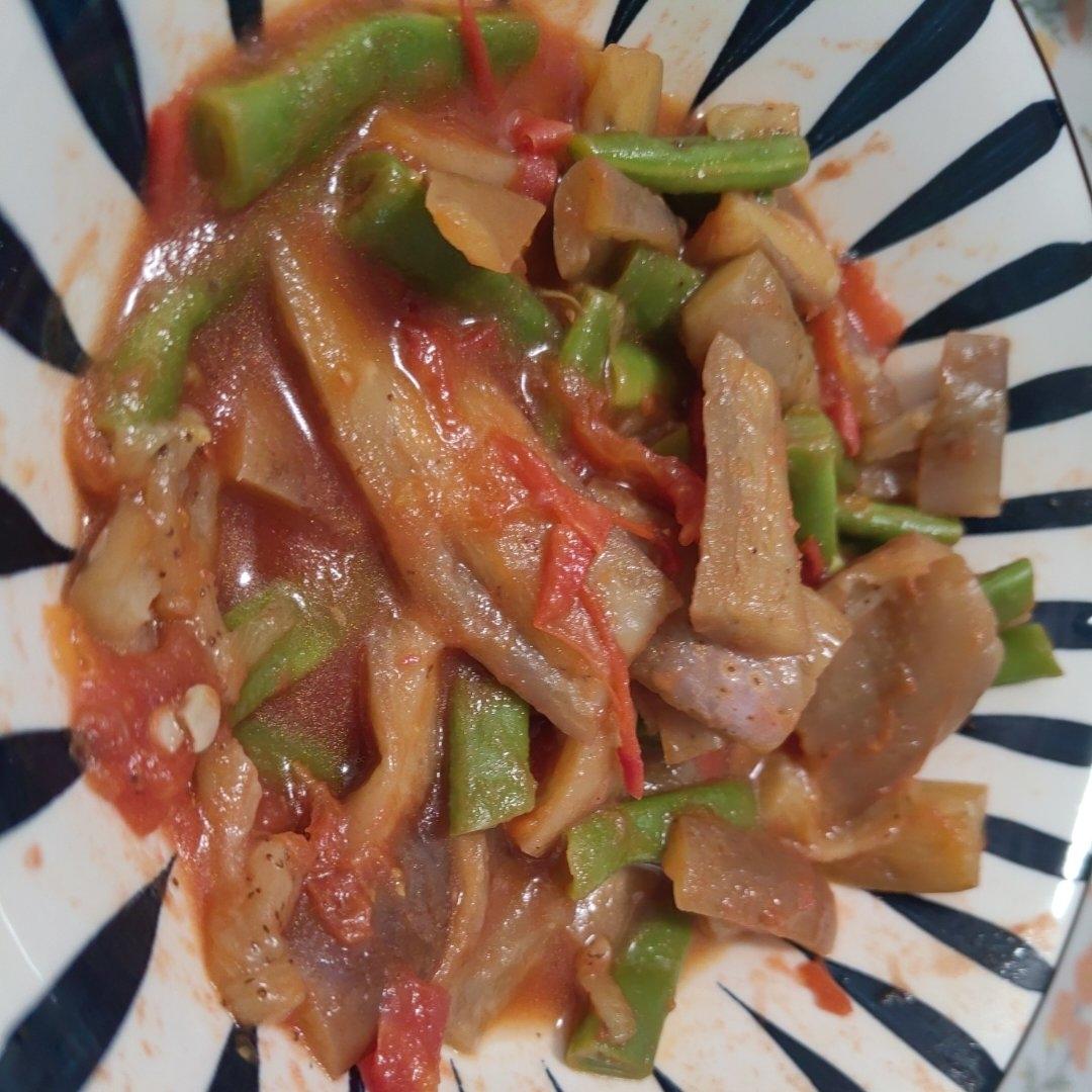 西红柿茄子炖豆角