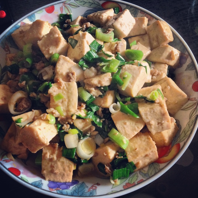 肉末炒豆腐丁