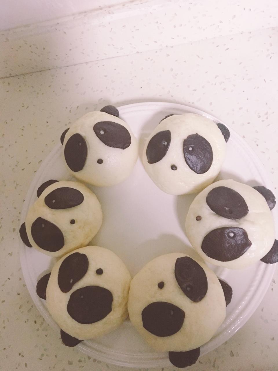 熊猫豆沙包&紫薯包