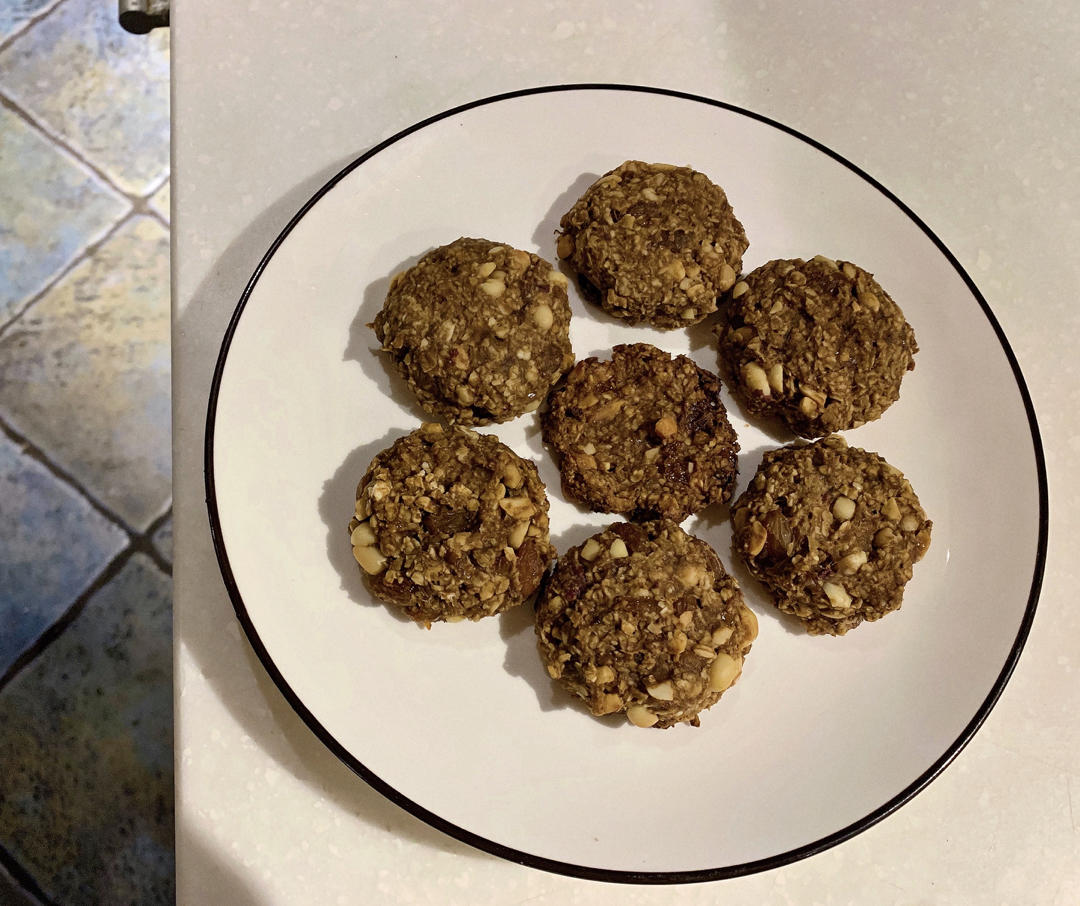 🍌🌰🍪香蕉燕麦cookie，无糖好吃方便又健康，减肥解馋小零食，25分钟就搞定！