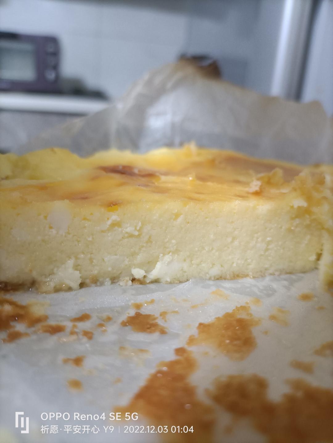 快手的网红basque cheesecake巴斯克焦芝士蛋糕