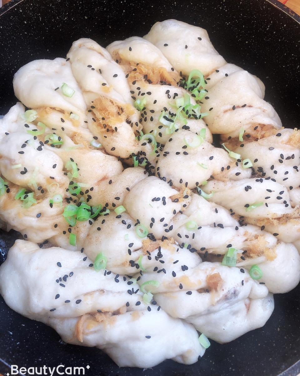 生煎肉松花卷