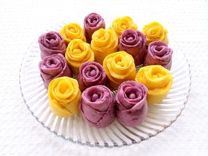 紫薯南瓜系列之玫瑰花卷的做法 步骤12