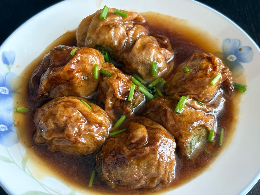 【上海本帮菜】油面筋塞肉（汤汁超下饭）