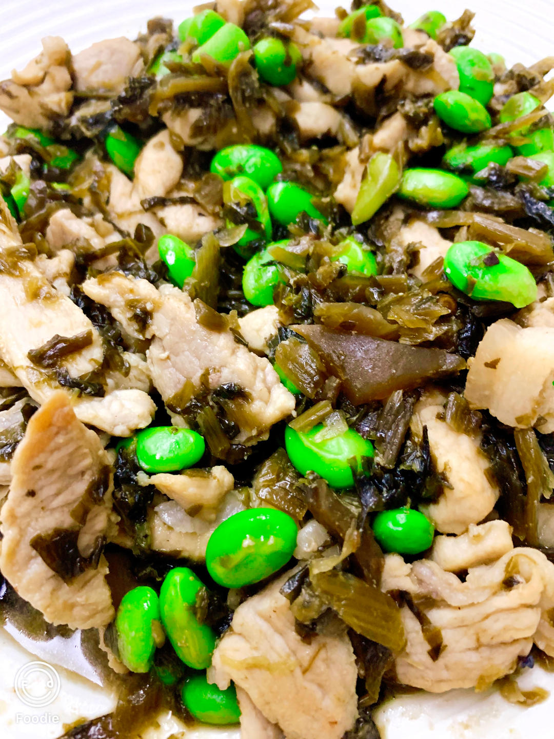 咸菜毛豆炒肉丝