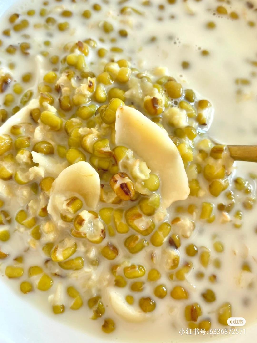 绿豆沙牛乳的做法