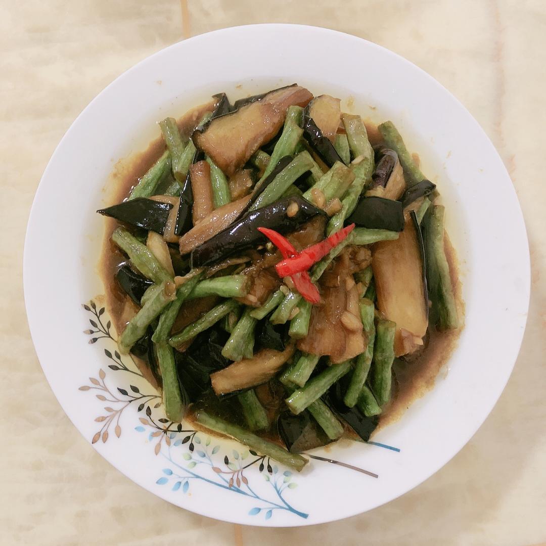 下饭好搭档—茄子炒豆角