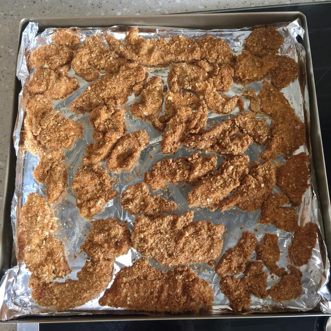 烤箱直烤酥脆鸡排or猪排【健康非油炸】（附带【快手意面】+【自制面包糠】！）