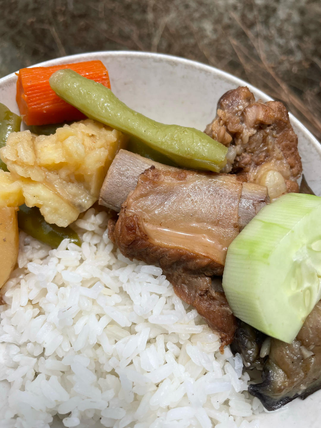 豆角土豆炖排骨