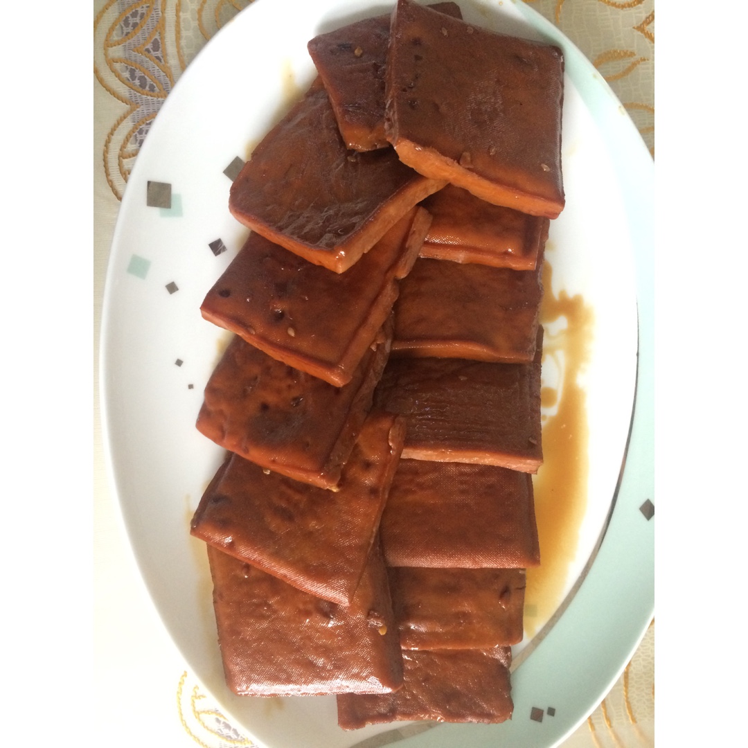 柚子916做的五香卤豆腐干