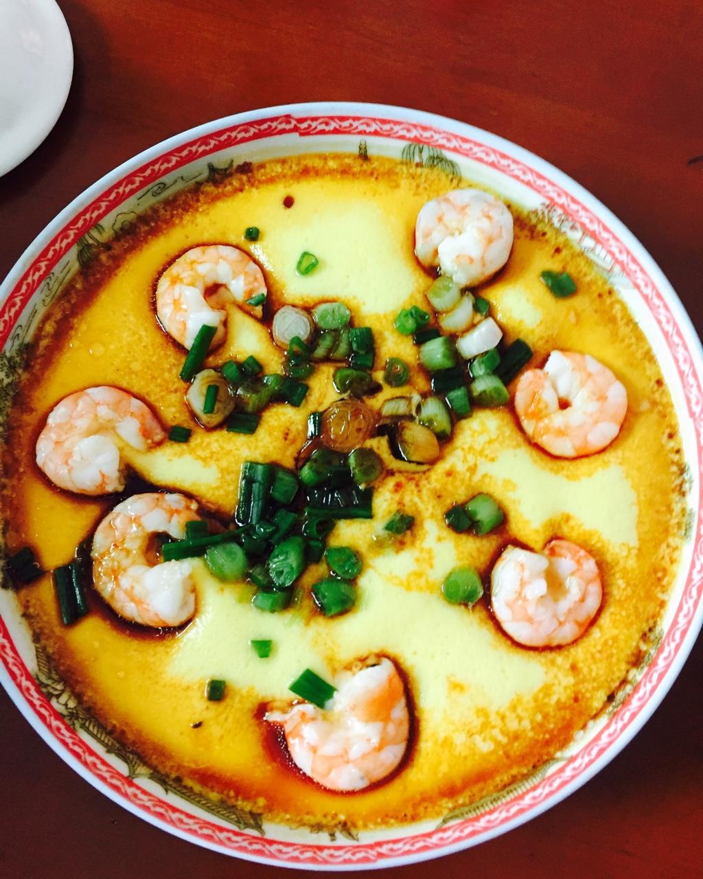 滑嫩的虾仁蛋羹