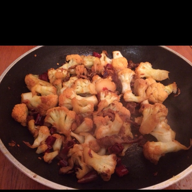 五花肉爆炒花菜