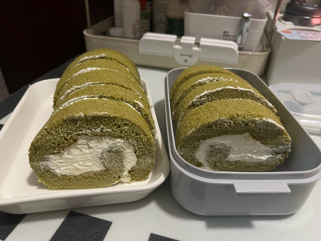 完美抹茶蜜豆蛋糕卷