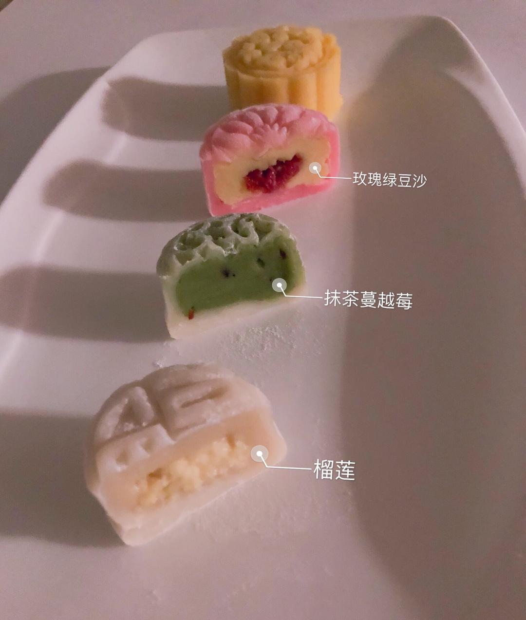 好吃到哭的冰皮月饼（细腻绿豆沙/榴莲）