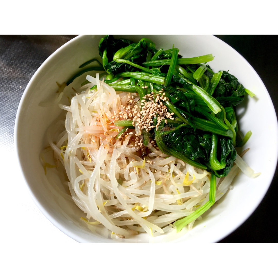 豆芽菠菜拌粉丝
