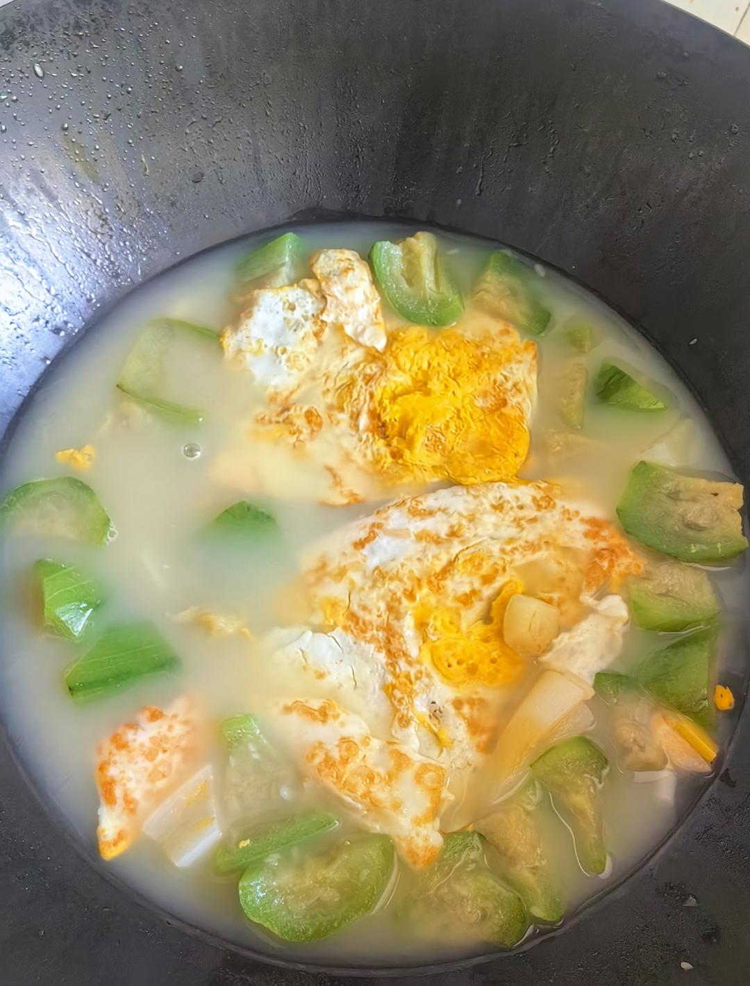 不变色丝瓜汤