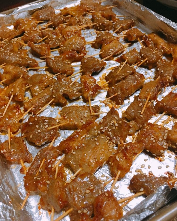 玉婵做的香烤牙签肉