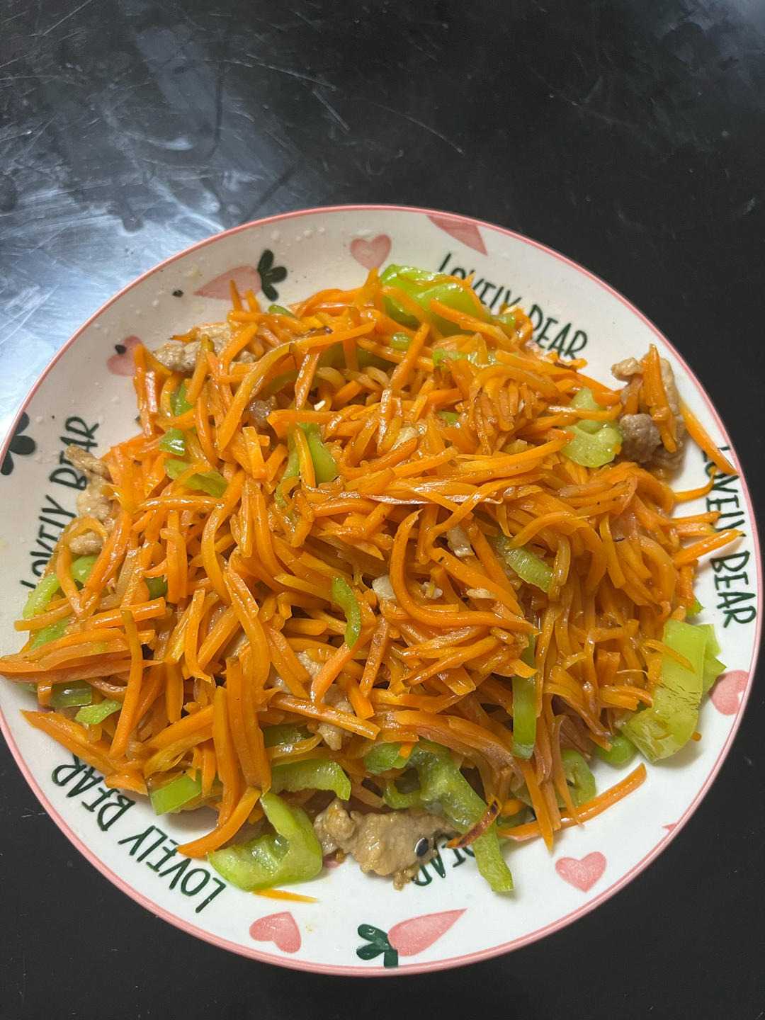 超级下饭胡萝卜丝炒肉