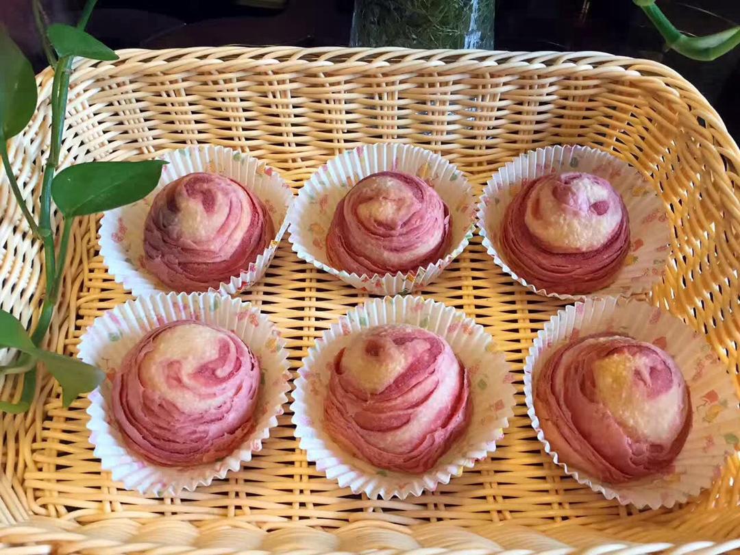 蛋黄酥~紫薯、抹茶、原味~花好月圆，中秋快乐~内附一次做六色蛋黄酥方法~