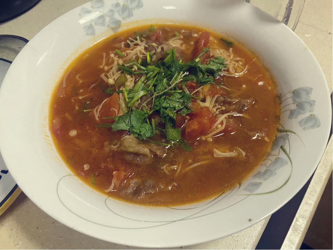 番茄肥牛金针菇