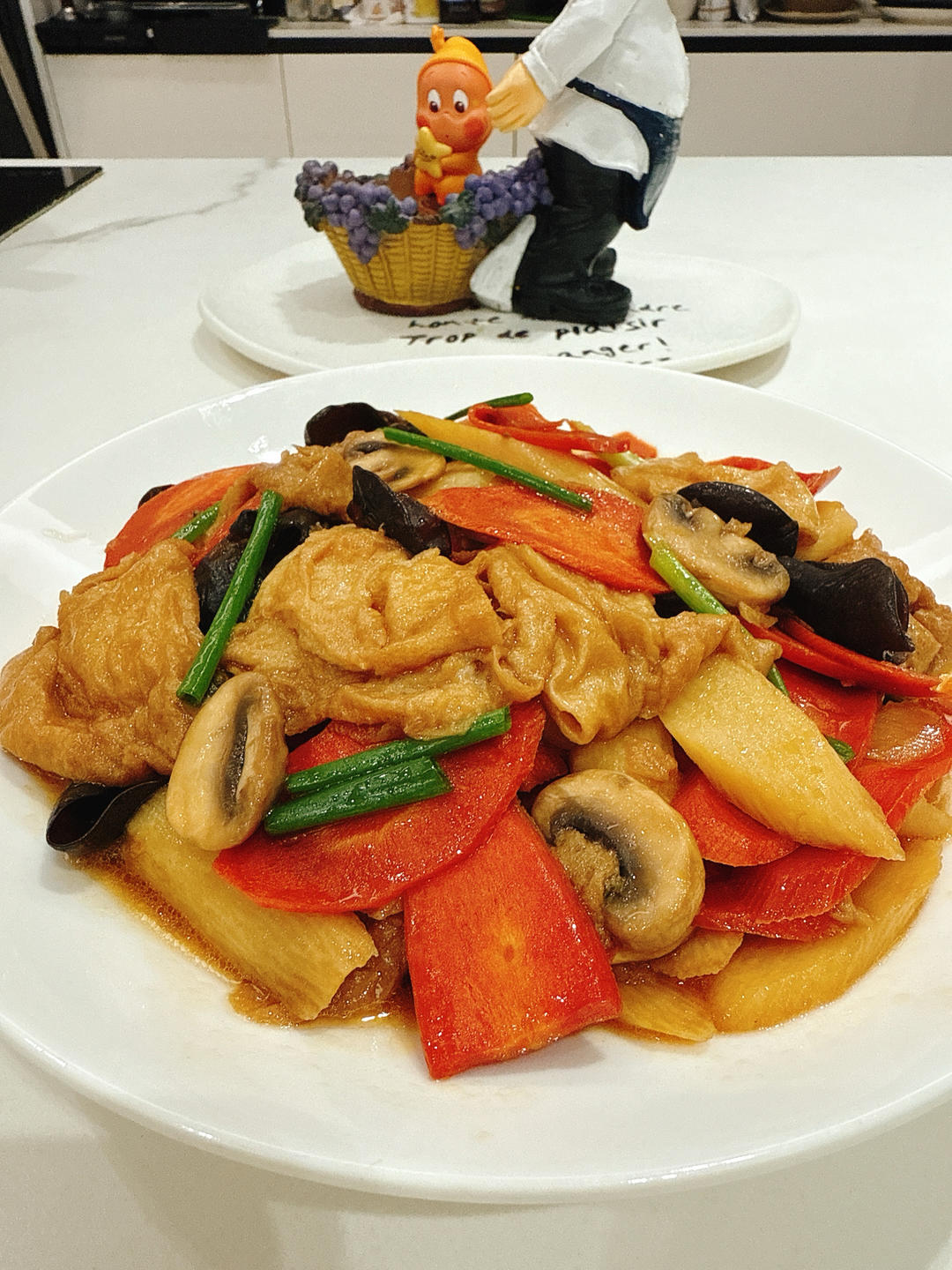 小美素炒油面筋