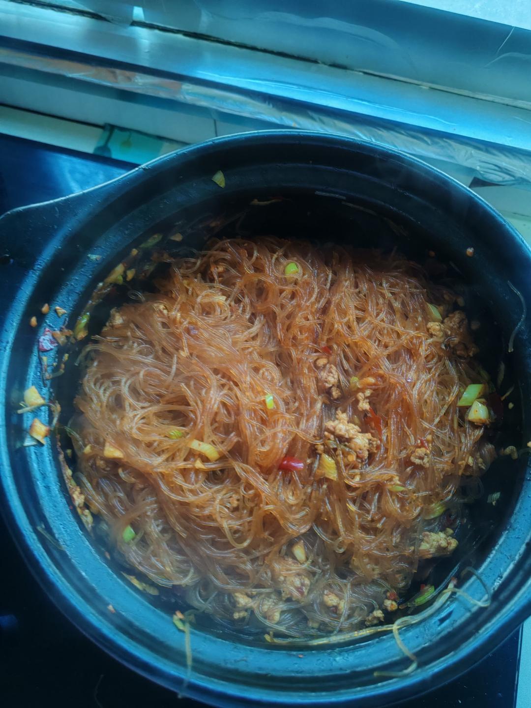 肉末粉丝煲（蚂蚁上树，干捞粉丝煲）