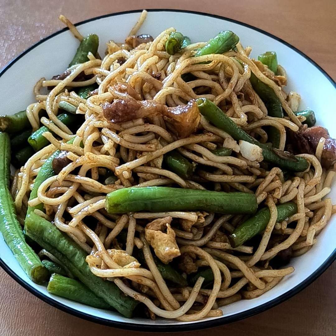 地道老北京扁豆焖面 豆角焖面 太好吃小心吃撑哦