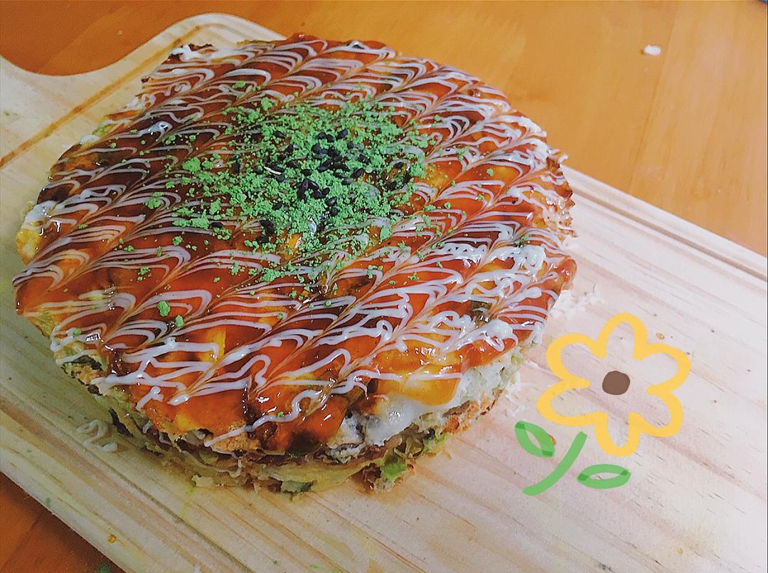 低脂！低糖！高蛋白！牛肉大阪烧（牛肉流心包菜蛋糕）的做法