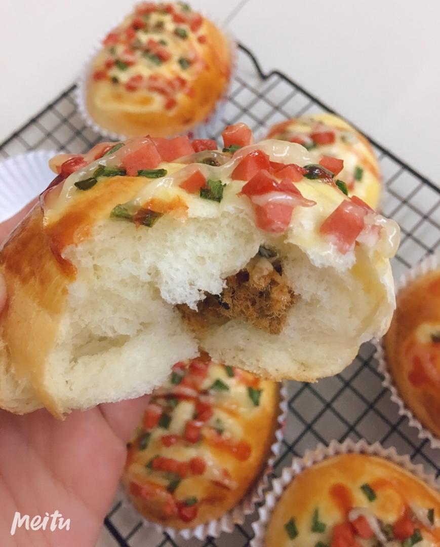 香葱火腿肉松面包