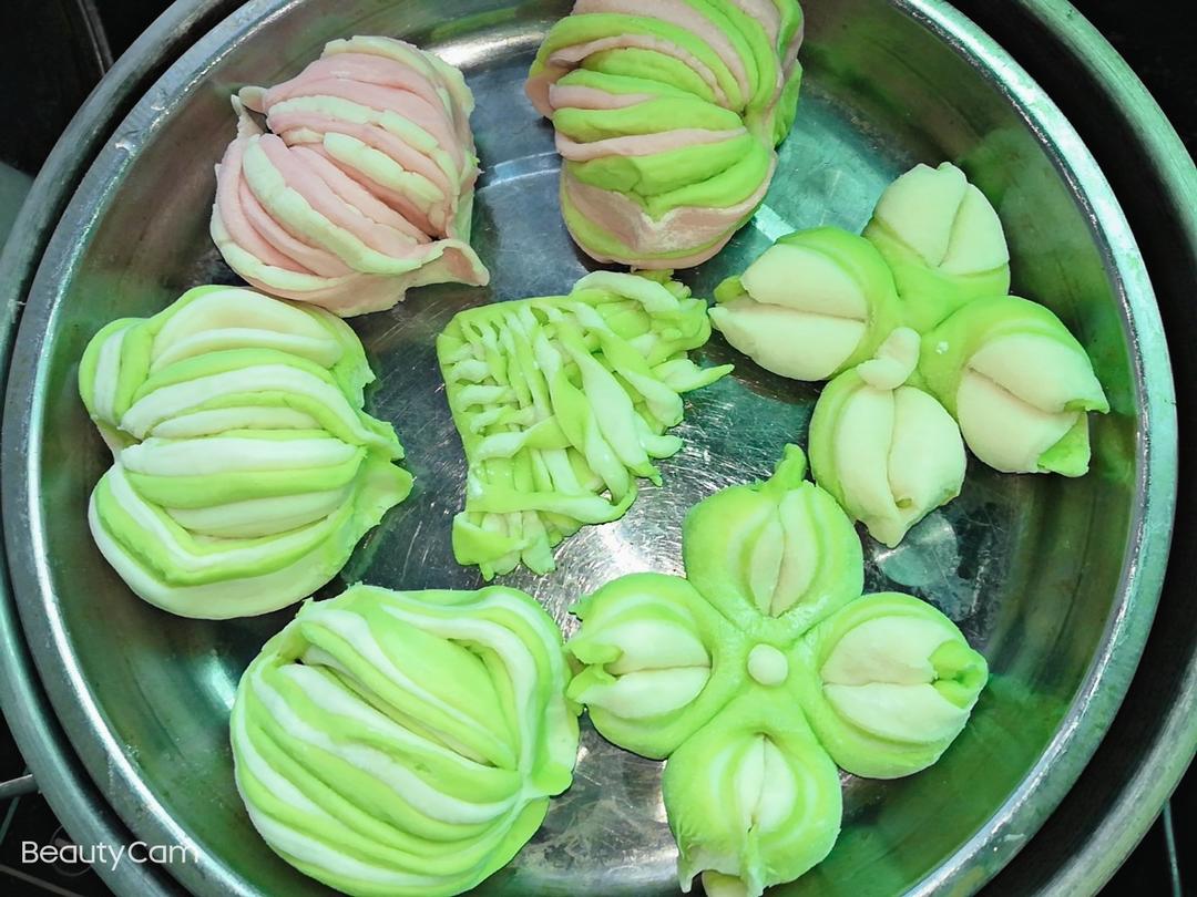 花儿馒头9              花式豆沙包A